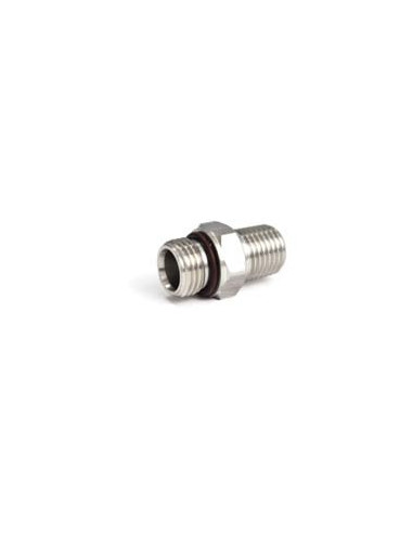 SS Adapter 9/16-18 Male to 1/4 Male NPT