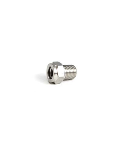 SS Adapter 3/8-24 Female to 1/4 Male NPT